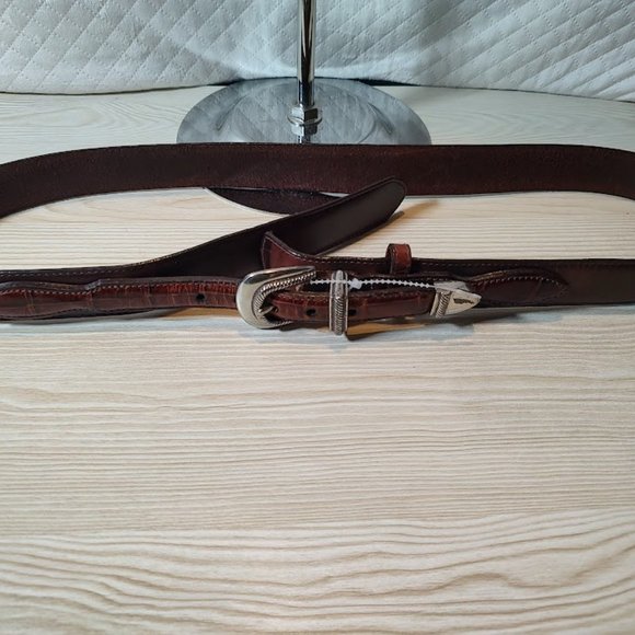 Brighton VINTAGE 1995 brown leather belt - size 38
